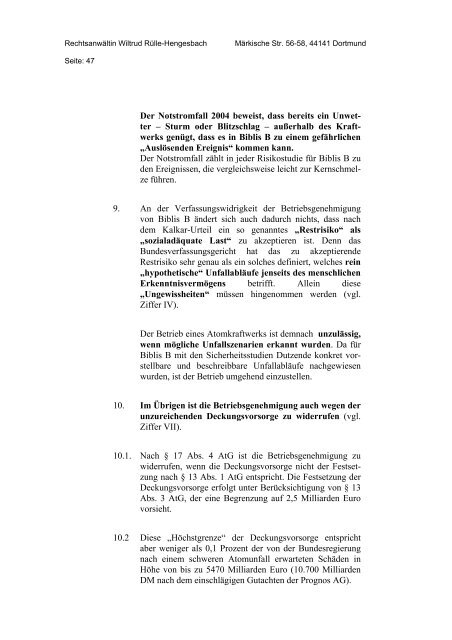 Hessischer Verwaltungsgerichtshof 6. Senat Brüder-Grimm ... - ippnw