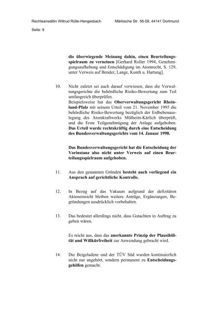 Hessischer Verwaltungsgerichtshof 6. Senat Brüder-Grimm ... - ippnw