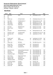 Startliste - BSC Clauen