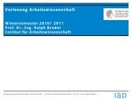 Teil 1 - Institut für Arbeitswissenschaft