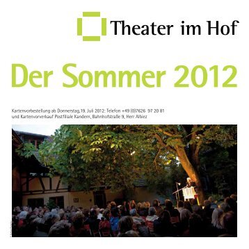 Theater im Hof Der Sommer 2012 - Stadt Kandern