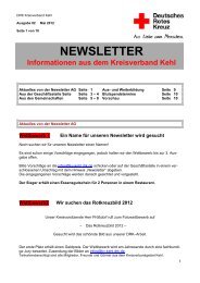 NEWSLETTER Informationen aus dem Kreisverband Kehl