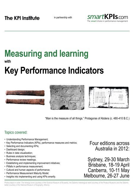 Measuring and learning Key Performance Indicators - smartKPIs.com