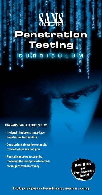 Curriculum - Penetration Testing - SANS Institute