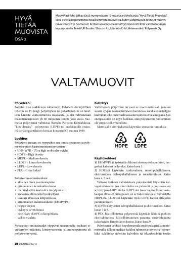 VALTAMUOVIT - Polymerik Oy