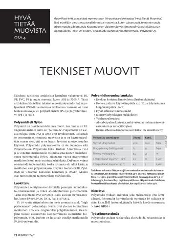 TEKNISET MUOVIT - Polymerik Oy