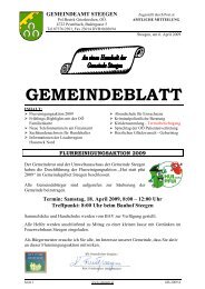 Gemeindeblatt Nr. 6/2009 (232 KB) - Gemeinde Steegen