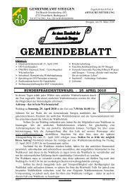 Gemeindeblatt Nr. 3/2010 (204 KB) - Gemeinde Steegen