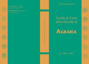 AgrAriA - Facoltà di Agraria - Università degli Studi di Pisa