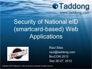 Security of National eID (smartcard-based) Web ... - Taddong