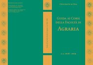 Agraria - Facoltà di Agraria - Università di Pisa