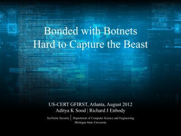 Bonded with Botnets - US-CERT