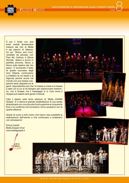 FEDER NEWS - Feder Gospel Choirs