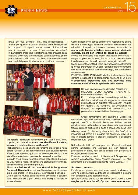 FEDER NEWS - Feder Gospel Choirs