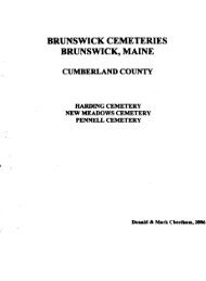 brunswick cemeteries brunswick, maine - Curtis Memorial Library