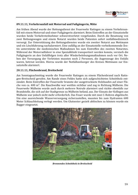 Jahresbericht 2011 - Feuerwehr Ratingen