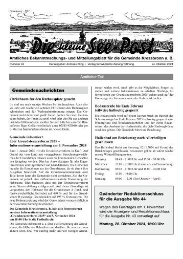 05.12.2024 Die kleine See-Post
