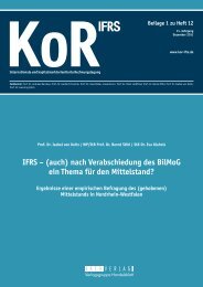 IFRS - (auch) - Der Betrieb