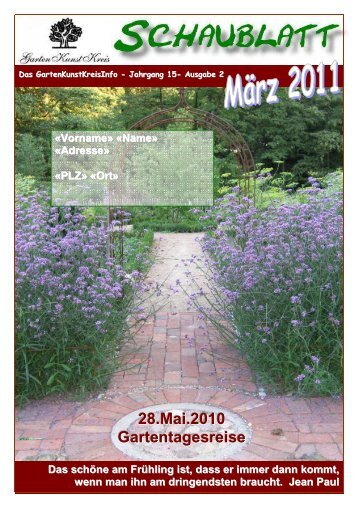 Info Ausgabe 2/2011 - GartenKunstKreis