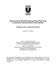 Wertorientierte Berichterstattung (Value Reporting) in deutschen ...