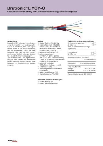 Brutronic® LiYCY-O - brunskabel