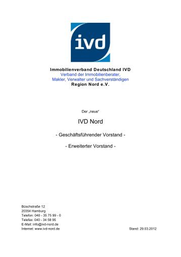 IVD Nord Vorstand 2012