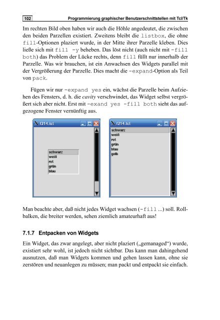 Skript Tcl/Tk - Praktische Informatik / Datenbanken - Universität Kassel