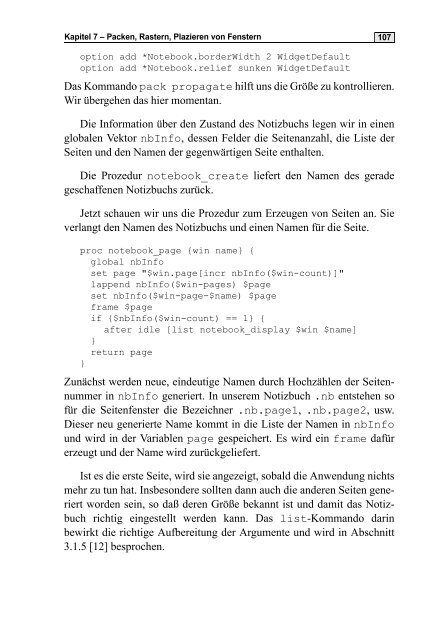 Skript Tcl/Tk - Praktische Informatik / Datenbanken - Universität Kassel