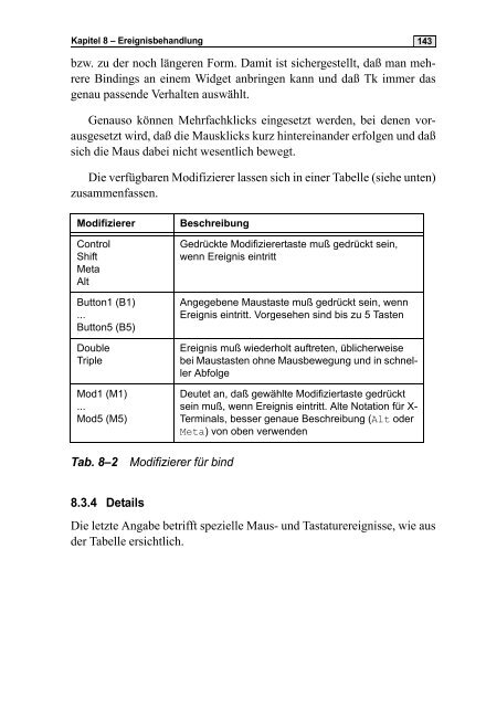 Skript Tcl/Tk - Praktische Informatik / Datenbanken - Universität Kassel