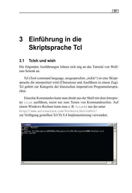 Skript Tcl/Tk - Praktische Informatik / Datenbanken - Universität Kassel