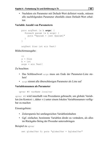 Skript Tcl/Tk - Praktische Informatik / Datenbanken - Universität Kassel