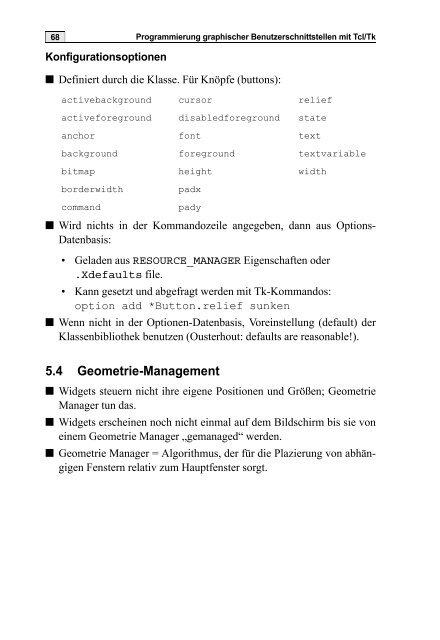 Skript Tcl/Tk - Praktische Informatik / Datenbanken - Universität Kassel