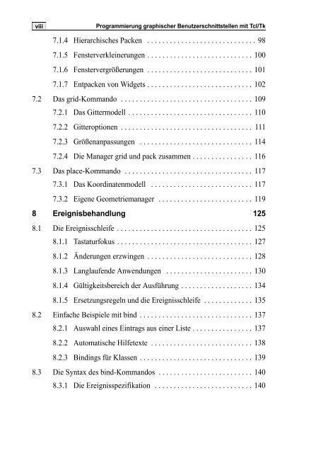 Skript Tcl/Tk - Praktische Informatik / Datenbanken - Universität Kassel