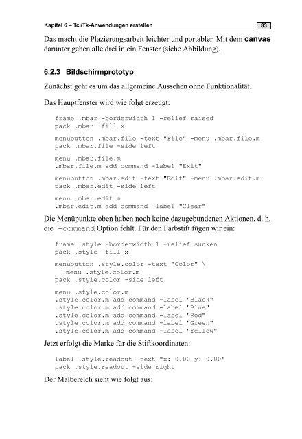 Skript Tcl/Tk - Praktische Informatik / Datenbanken - Universität Kassel