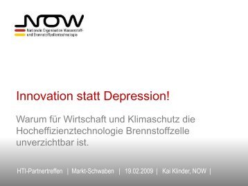 Vortrag von Kai Klinder, NOW GmbH - Initiative CO2