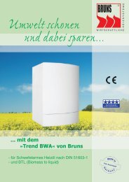 Umwelt schonen und dabei sparen... ... mit dem »Trend BWA