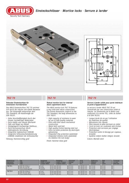 Türtechnik Door Security Sécurité pour Porte - Neue Seite 1