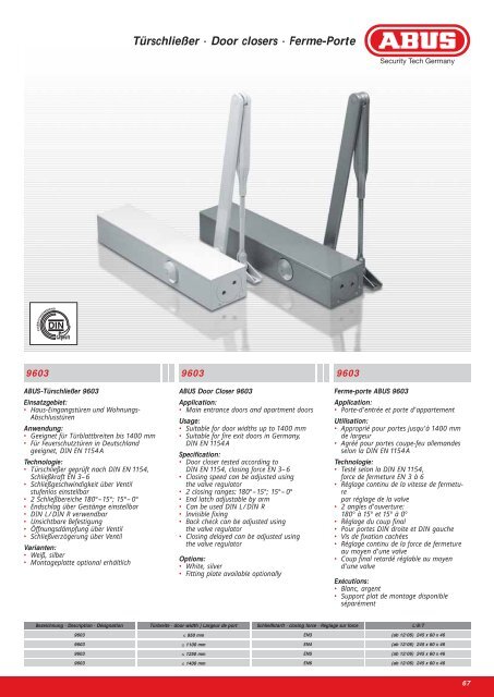 Türtechnik Door Security Sécurité pour Porte - Neue Seite 1