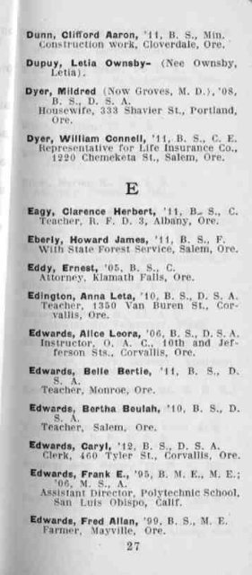 Alumni directory of the Oregon Agricultural College, Corvallis