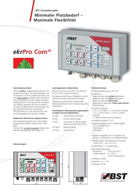 ekrPro Com50 - BST PRO Mark - BST International GmbH