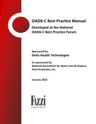 National OASIS-C Best Practice Manual - Delta Health Technologies