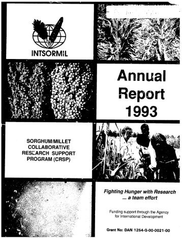 INTSORMIL Annual Report 1993 SORGHUM/MILLET - CRSPs