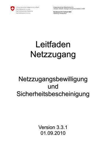 Leitfaden Netzzugang - Bundesamt für Verkehr - admin.ch