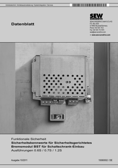 Datenblatt - SEW Eurodrive