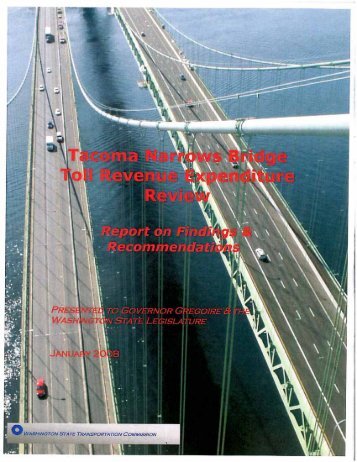 Tacoma Narrows Bridge Toll Revenue Expenditure Review