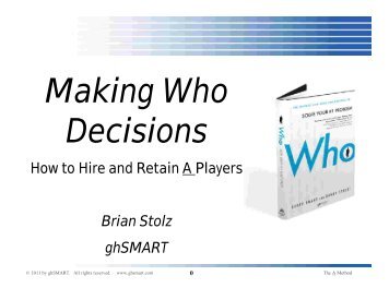 Brian Stolz ghSMART How to Hire and Retain A Players