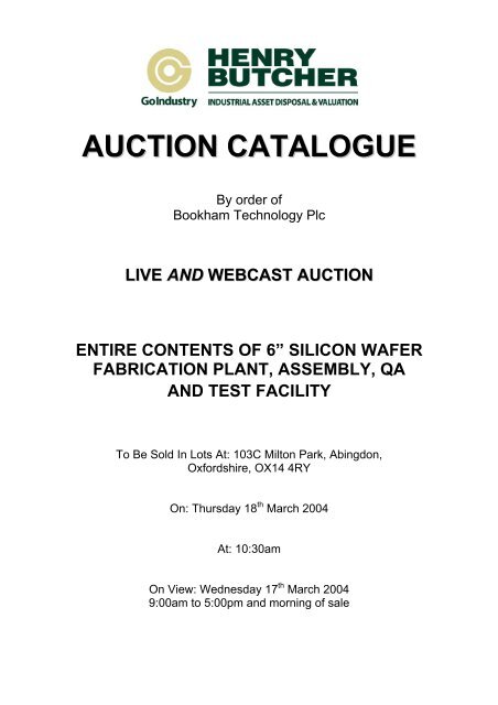 AUCTION CATALOGUE