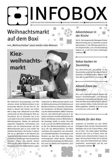 Weihnachtsmarkt auf dem Boxi - Quartiersmanagements ...