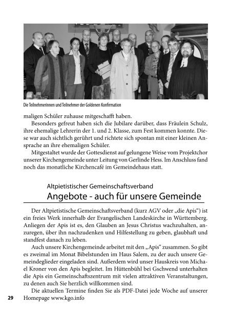 Turmhahn 2010-01 - Evangelischer Kirchenbezirk Gaildorf