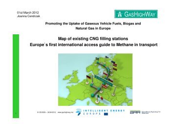 Map of existing CNG filling stations Europe`s first ... - NGVA Europe